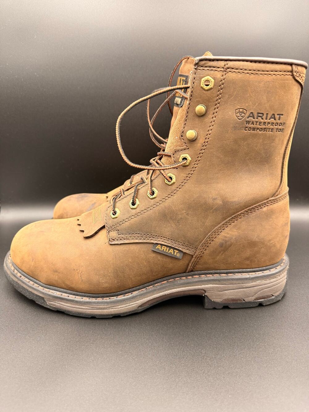 Ariat WorkHog 8" Waterproof Composite Toe Work Boot Men’s size 11.5